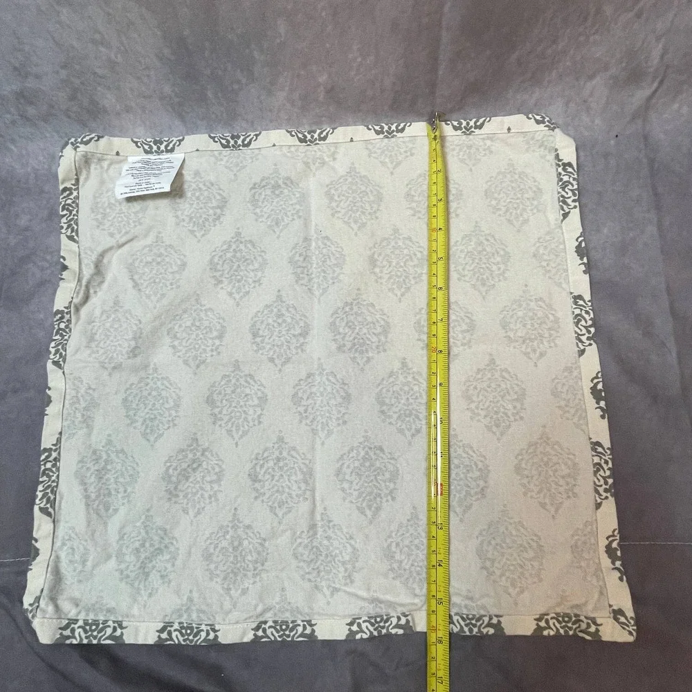 Elrene Home Fashions Cloth‎ Napkins 4 Set 100% Cotton Abstract Floral Gray Cream